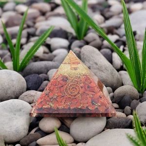 Handmade <strong>Red</strong> Jasper Orgone <strong>Pyramid</strong> With Copper Coil Energy Generator For EMF Protection Meditation Chakra Healing - Product Image 3