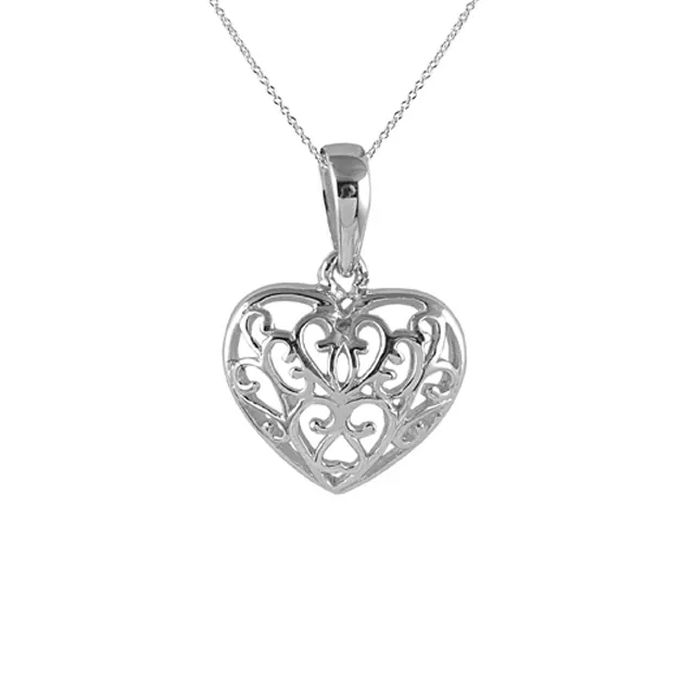 Top-Lieferant Natur silber Herzform 925 Sterling Silber bester Laden für Anhänger Schmuck