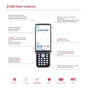 ตัวรับสัญญาณ RTK GNSS แบบมีจอ Auto-IMU HD OLED โหมด stakeout และฐานชาร์จเร็ว + ระบบ Rover - Product Image 3