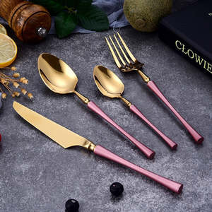 <strong>Flatware</strong> Cutlery Set With <strong>Bone</strong> <strong>Handles</strong> Set of 4 Gold Polished Tableware Food Cutlery Set Kitchenware and Dining Table Usage - Product Image 5