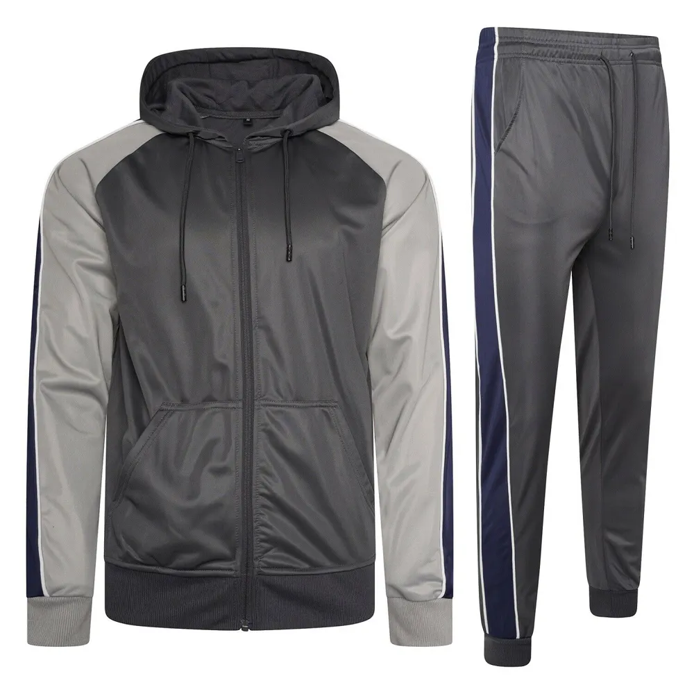 Conjunto de chándal con capucha para hombre, pantalones de Jogging con logotipo personalizado, ropa deportiva al por mayor, 2 piezas
