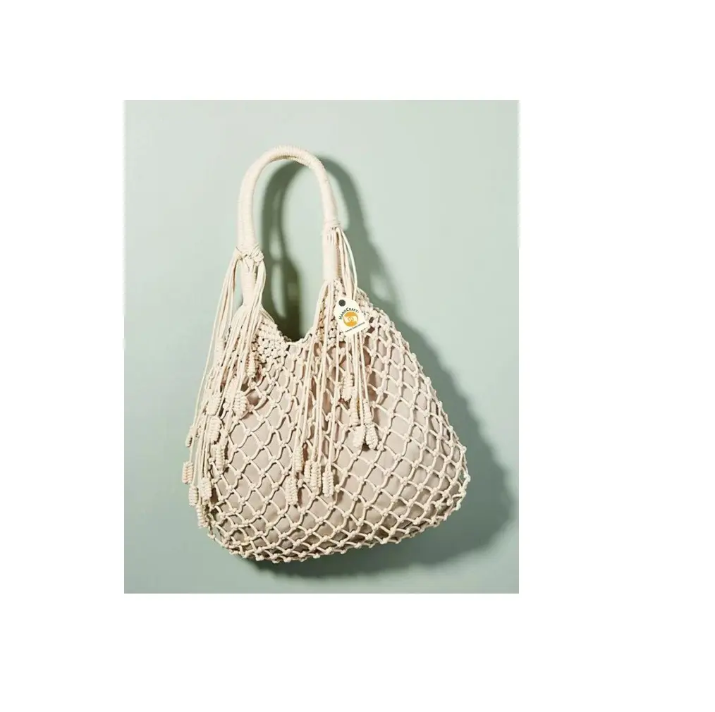 Bolsos de mano de macramé de diseño premium de calidad fresca y precio bajo Ropa de fiesta y ocasión especial Hecho para niñas Fácil de llevar