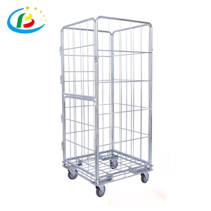 Tam güvenlik Metal mobil arabası depolama kafesi dört taraflı çamaşır yuvalama rulo özelleştirilebilir OEM taşıma çözümleri - Product Image 5