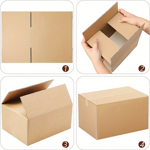Büyük boy katlanmış kağıt Karton Karton hareketli kutu oluklu Karton ambalaj kutuları için hareketli nakliye toptan - Product Image 3