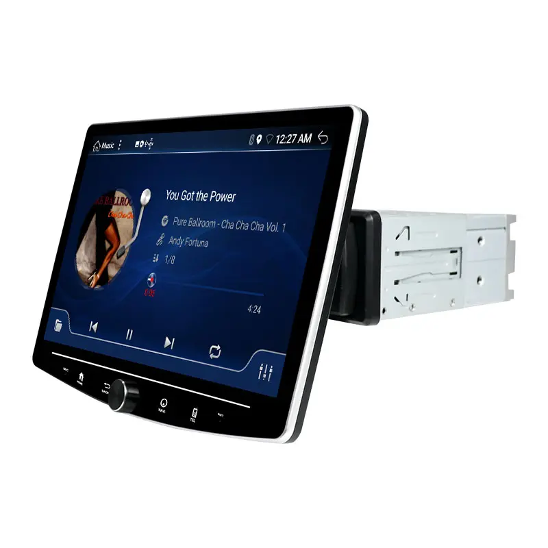 Universal rotativo 10.1 polegada 4 + 64GB touchscreen carro multimídia player bluetooth CarPlay Android Auto carro dvd player