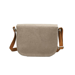 Kadın şık yeni tuval Ratan Crossbody Vegan Sling çanta rahat moda omuz fermuarlı çanta kapatma Polyester astar - Product Image 5