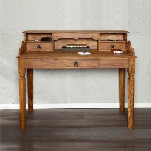 Jaipur Solid Wood Study <strong>Table</strong> with <strong>Three</strong> Drawers Bookshelf Foldable Laptop <strong>Computer</strong> <strong>Table</strong> Simple Design <strong>for</strong> Bedroom Hotel Use - Product Image 5