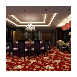 Alfombra ignífuga con estampado de nailon de lana Akminster de pared a pared de alta calidad en el pasillo del salón de banquetes de bodas del hotel