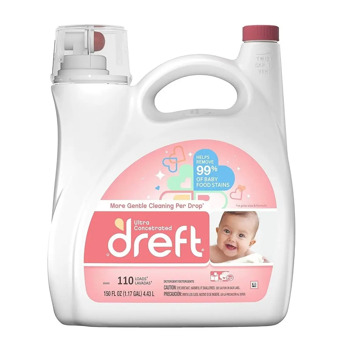 Precio de Venta caliente de Dreft 2x Ultra Baby detergente para ropa para máquinas de alta eficiencia líquido para la venta
