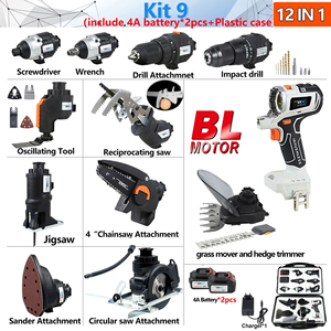 <span class=keywords><strong>12</strong></span>-<span class=keywords><strong>in</strong></span>-<span class=keywords><strong>1</strong></span> 18V 20V çok kafalı akü aracı Set kombinasyon matkap ve elektrikli alet pil paketi kiti akülü araç seti - Product Image 1
