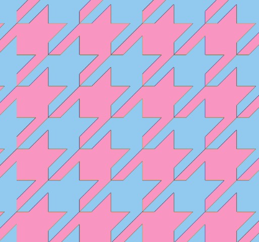 Houndstooth: สีชมพู & สีฟ้าอ่อน