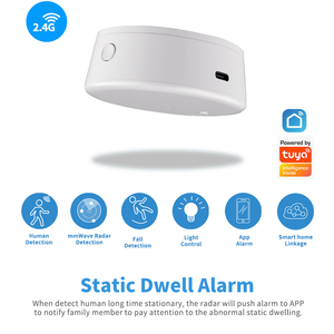 Detector de caída inalámbrico, sensor de alarma de seguridad con detección de movimiento PIR, WiFi - Product Image 1