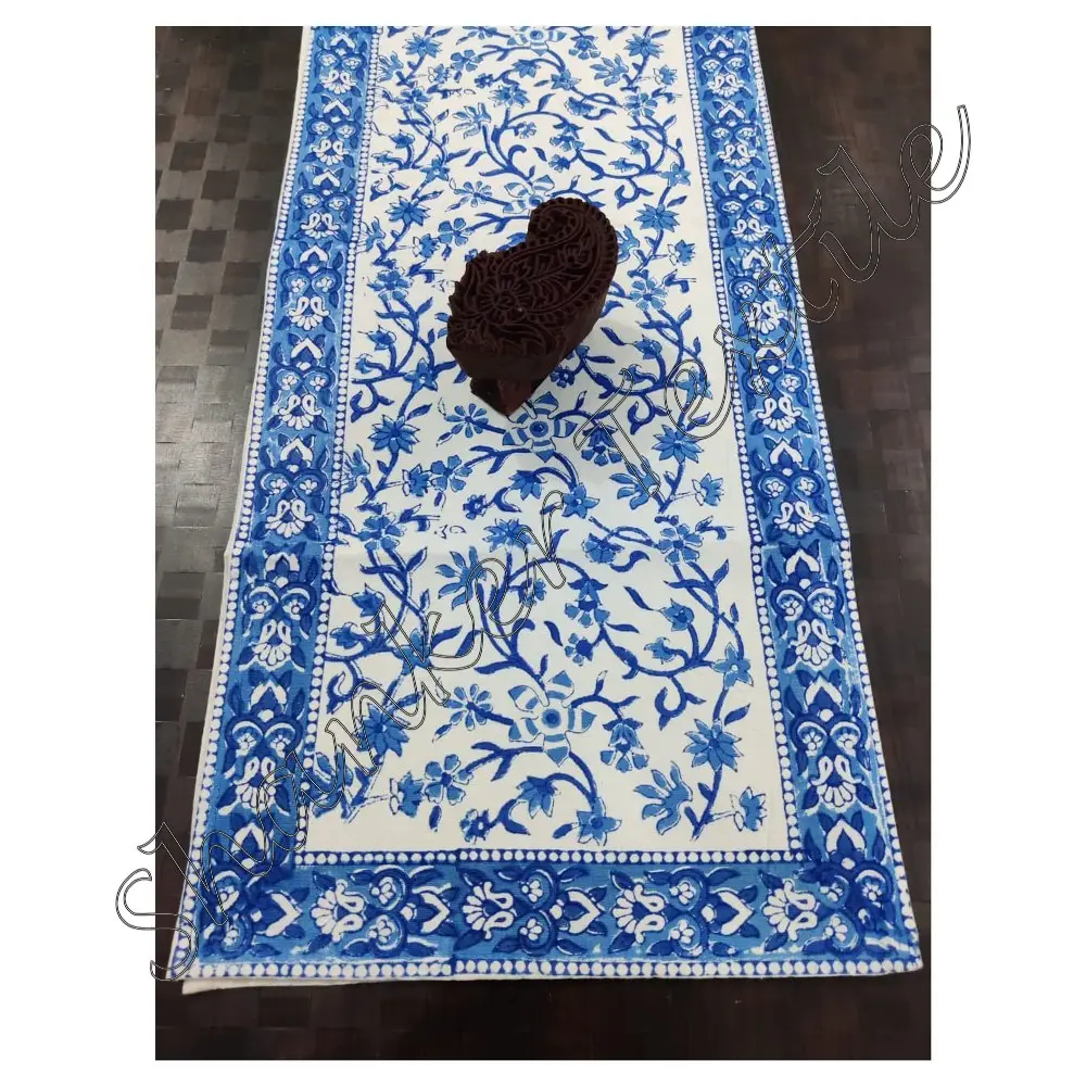 GRTR001 100% хлопок цветочный дизайн домашний декор постельное белье легко чистить свадебный стол бегун индийский цветочный принт ручной работы хлопок