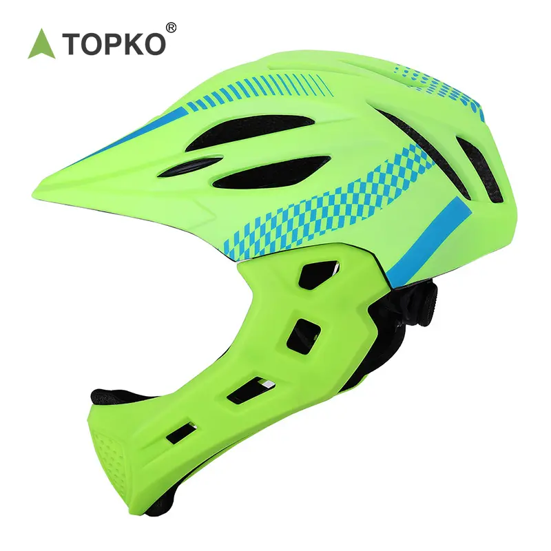 TOPKO באיכות גבוהה מלא פנים קסדת ספורט בטוח קסדת כביש רכיבה סקייט סקייטבורד רכיבה על אופניים לילדים אופניים קסדה