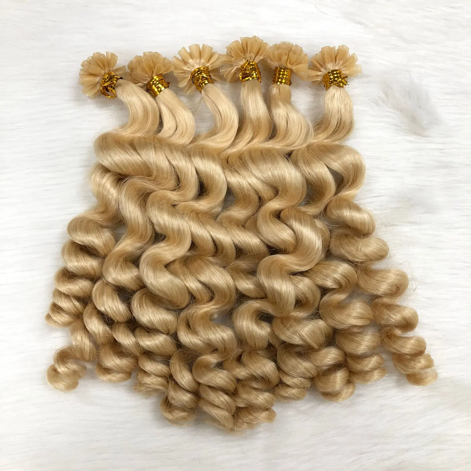 Estensioni dei capelli con punta piatta preincollata alla cheratina Ombre russa di alta qualità senza grovigli 100 capelli umani I/U/V/punta piatta