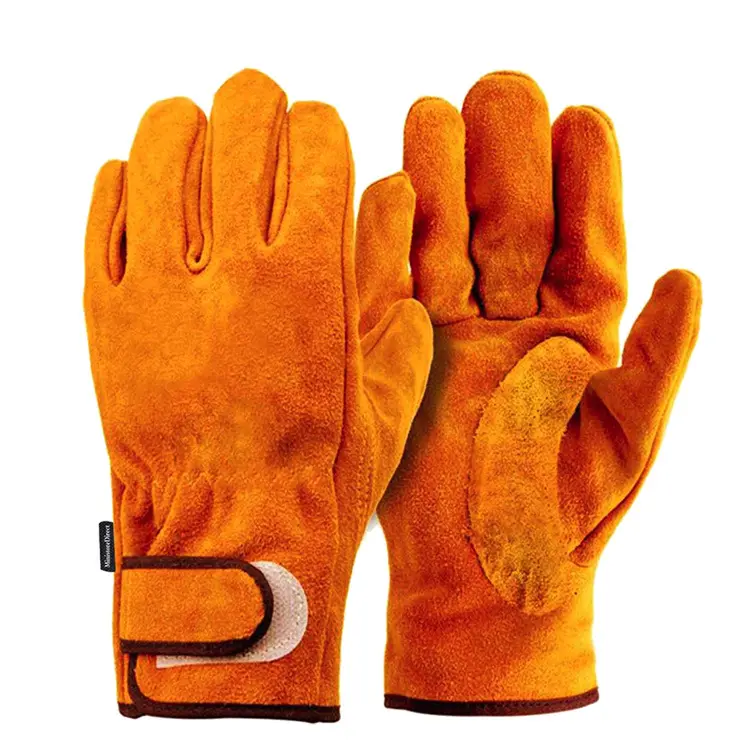 Hàn găng tay chống mài mòn và chịu nhiệt độ cao ngắn lao động bảo vệ hàn làm việc găng tay thợ hàn Găng Tay Da