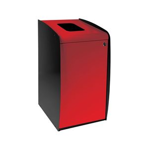 Elegant Roxy Frontal Trash <strong>Bin</strong> - Durable Powder-Coated Steel with Vibrant Panels - Designed for Sophisticated Settings - Product Image 1