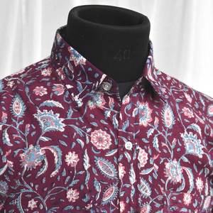 Man <strong>Shirt</strong> Indian Hand Block Printed Soft Cotton Cambric Fabric <strong>Shirt</strong> for Men on Sale at Best Price