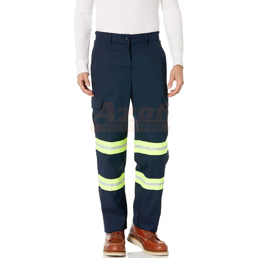 Toptan yüksek Vis 100% Polyester kumaş inşaat çalışma pantolon en iyi fiyat güvenlik yelek yüksek görünürlük çalışma pantolon