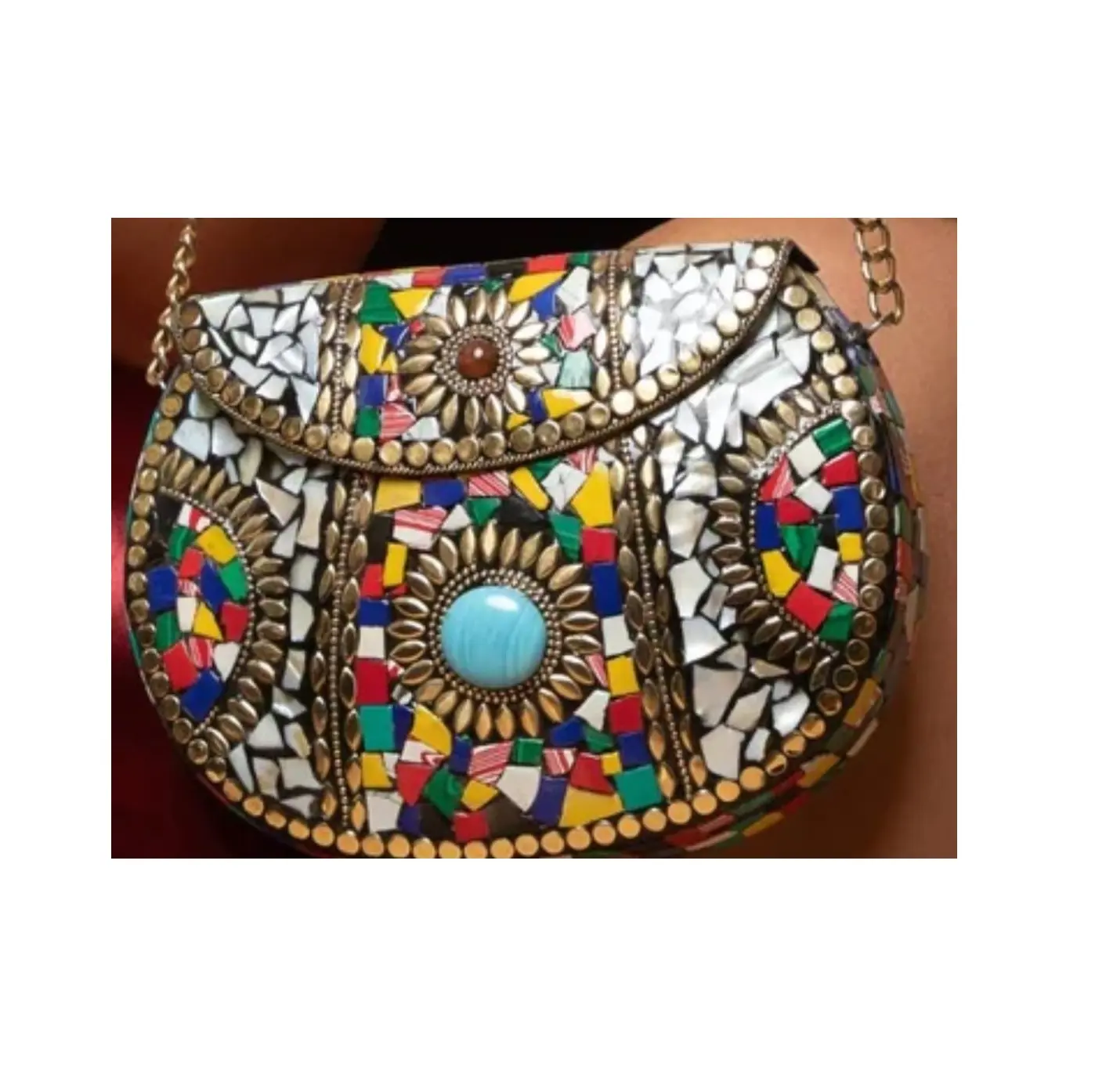 Le donne costose in ottone mosaico lavoro pochette regalo di nozze uso prodotto di alto profilo realizzato da artigianato di lusso