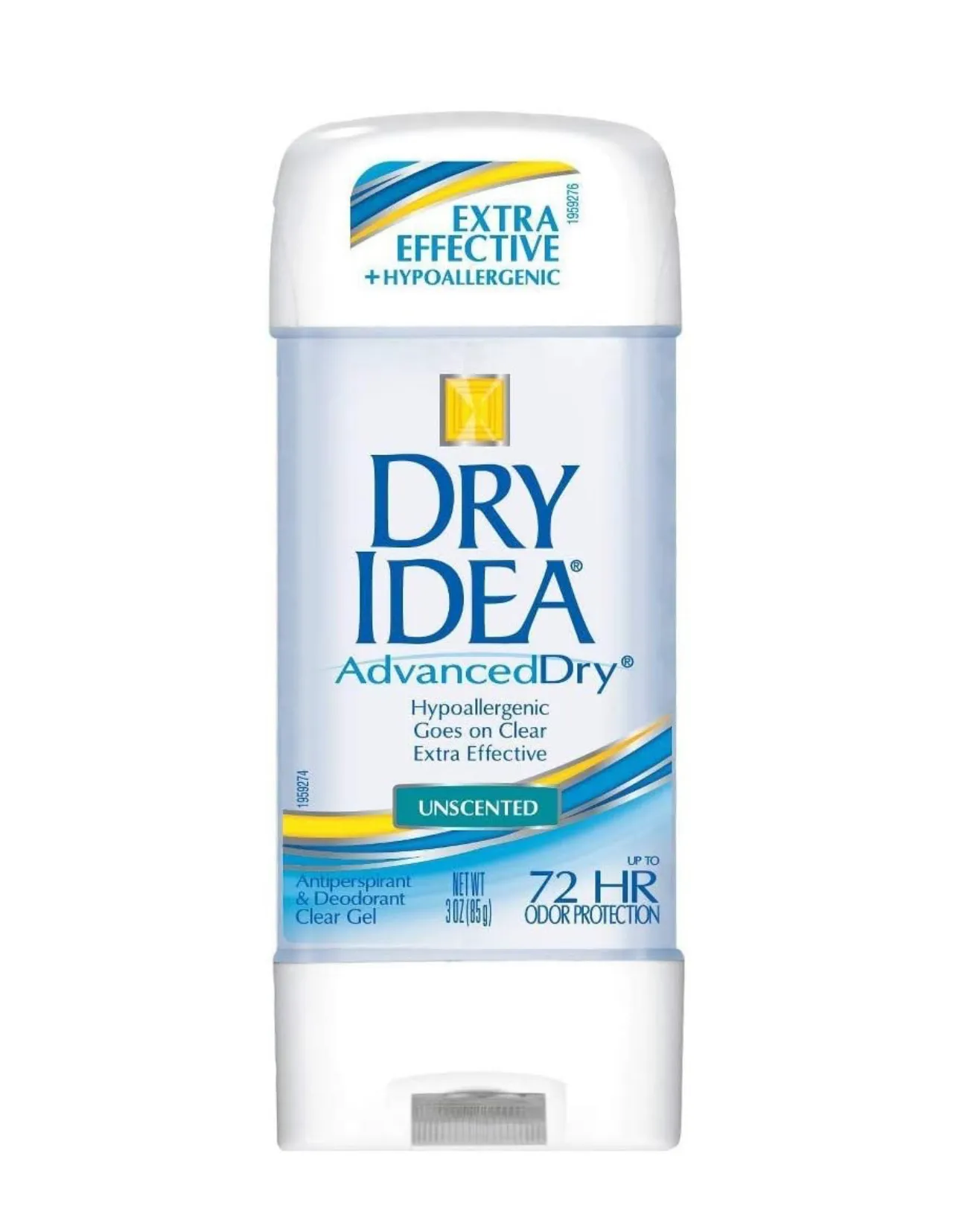Advanced Dry Idea Roll On Anti-Transpirante e Desodorante, Unscented Hipo-Alergênico, Tubos de 3 Onça (Embalagem com 4)