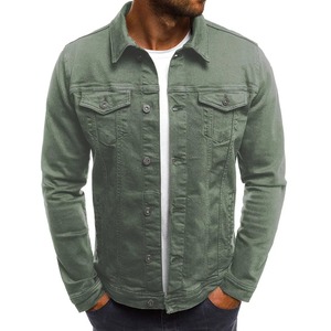 Bahar sonbahar erkekler siyah Denim ceket erkek tüm maç kore rahat moda erkek düğme düz renk bağbozumu üst yeni - Product Image 4
