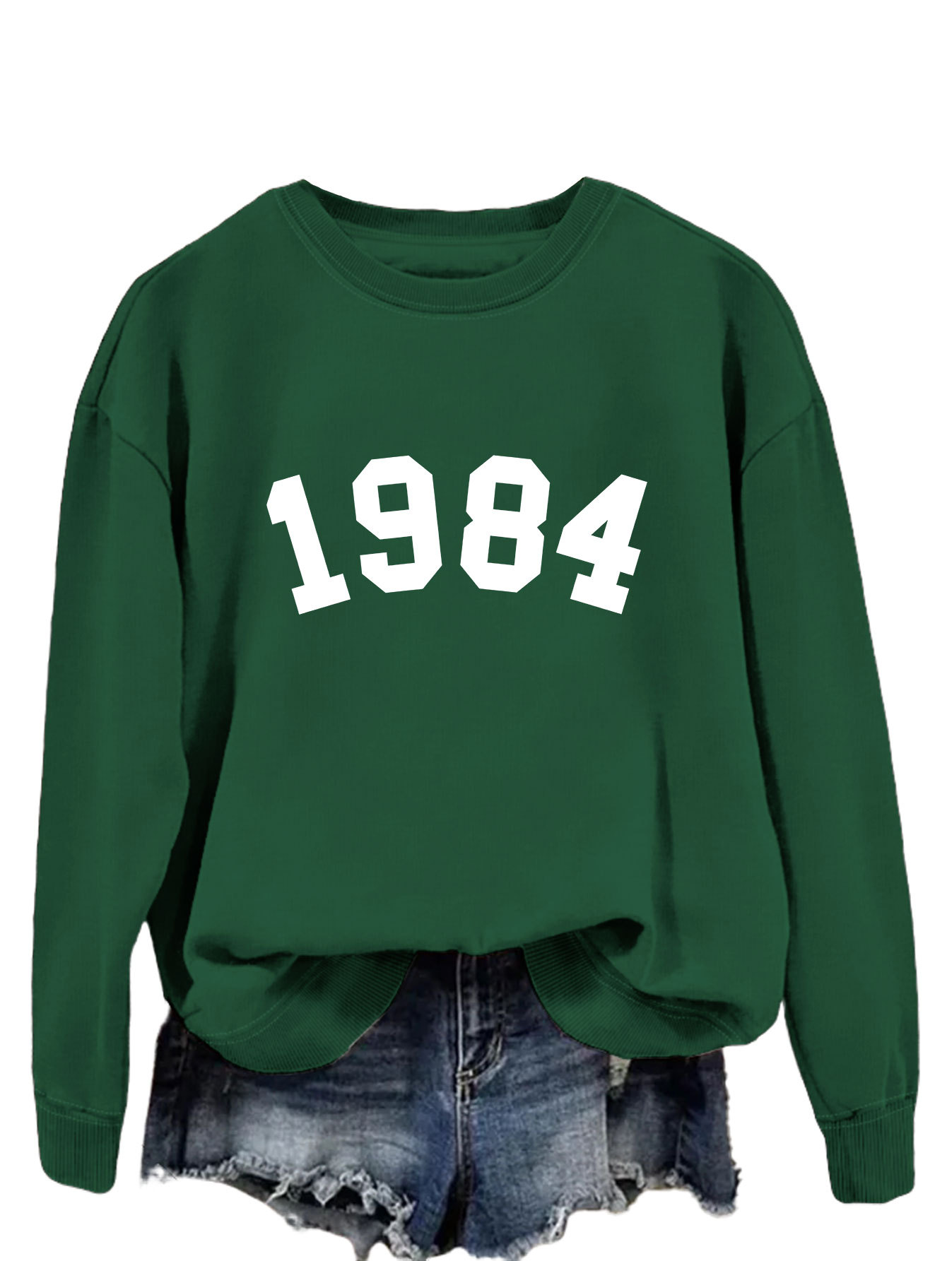 Dark green sweatshirt (white font)