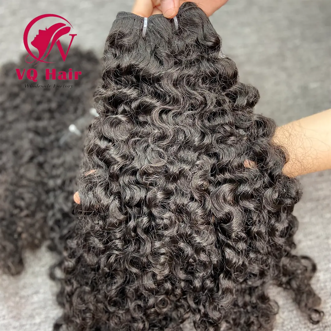 Paquetes rizados birmanos vietnamitas crudos, vendedores de cabello Virgen sin procesar, extensiones de cabello humano crudo alineadas con cutícula vietnamita