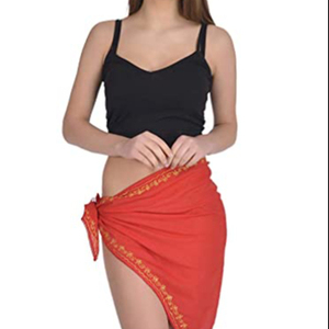 Latest Quality Designing Comfortable Stretchable Swimwear Rayon Summer Beach Cover up <strong>Sarong</strong> Casual Basic Wrap Dresses Set Items - Product Image 1