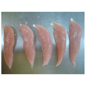 鸡肉内鱼片脆皮面包屑涂层煮熟的鸡肉手指冷冻