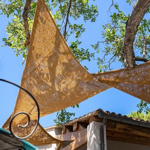 Il parasole pieghevole a triangolo in fibra di cocco vele parasole a baldacchino in fibra di cocco personalizzazione della rete a vela accetta - Product Image 2