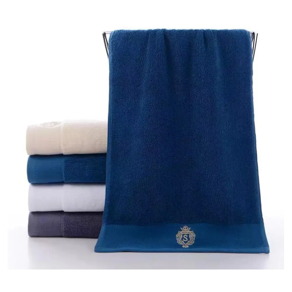 Set di asciugamani in cotone organico di vendita calda asciugamano da bagno e per il viso ecologico asciugamano per Hotel in cotone 100% cotone bianco
