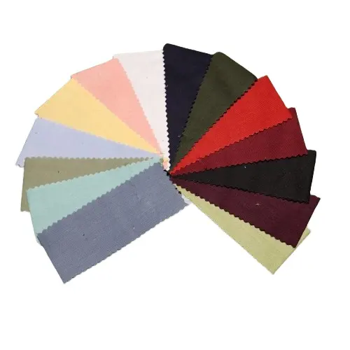Sergé teint en couleur unie, de qualité supérieure, léger, à prix abordable, 2/1 108 g/m², tissu polyester en coton sergé pour chemise, robe