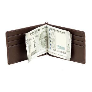 Cartera personalizada de piel de vaca con clip para dinero, cartera vintage multifuncional para tarjetas con patrón de cocodrilo - Product Image 4