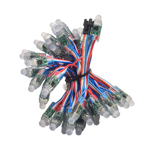 WS2811ICRGBフルカラー12mmピクセルデジタルアドレス可能5VドリームカラーLEDピクセルモジュールIP68防水ライト