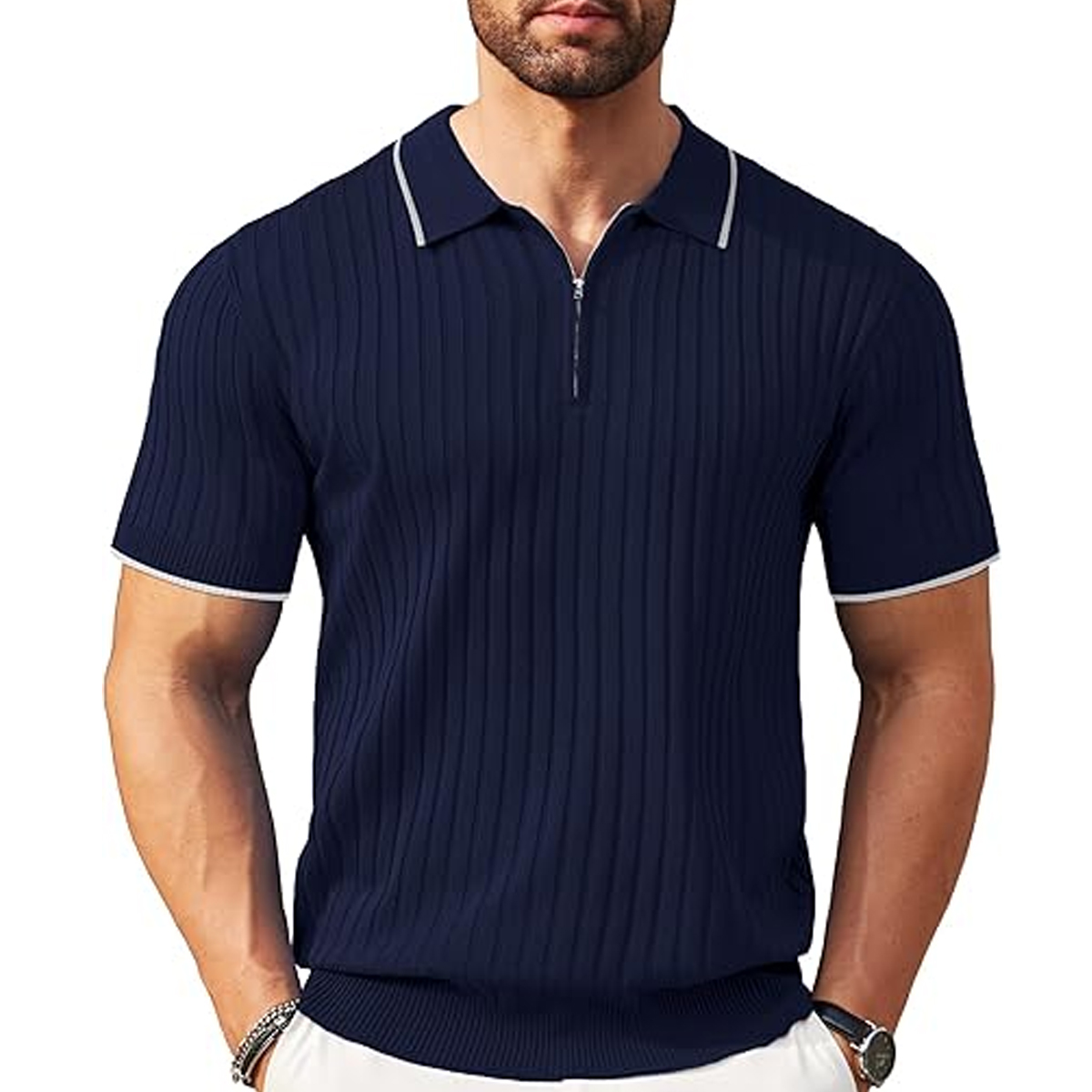 Navy Blue Stripes