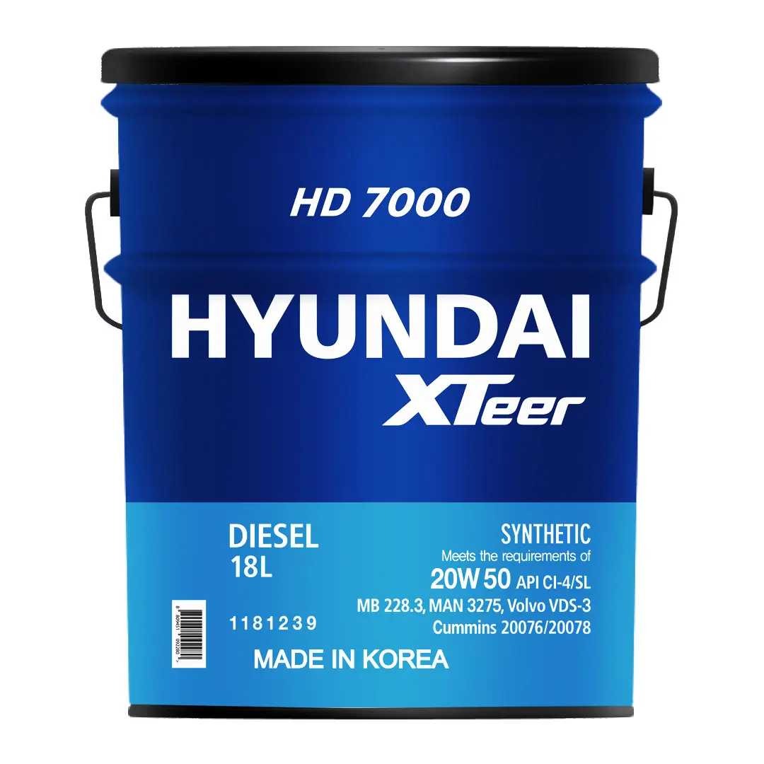 ดีเซล 20W-50 / SL / CI-4 กึ่งสังเคราะห์ 'HD 7000' [Hyundai XTeer]