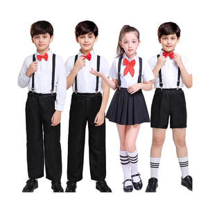 OEM özel üretici Unisex okul üniformaları birincil orta lise çocuklar spor pamuk özellikleri benzersiz erkek kız tasarımları