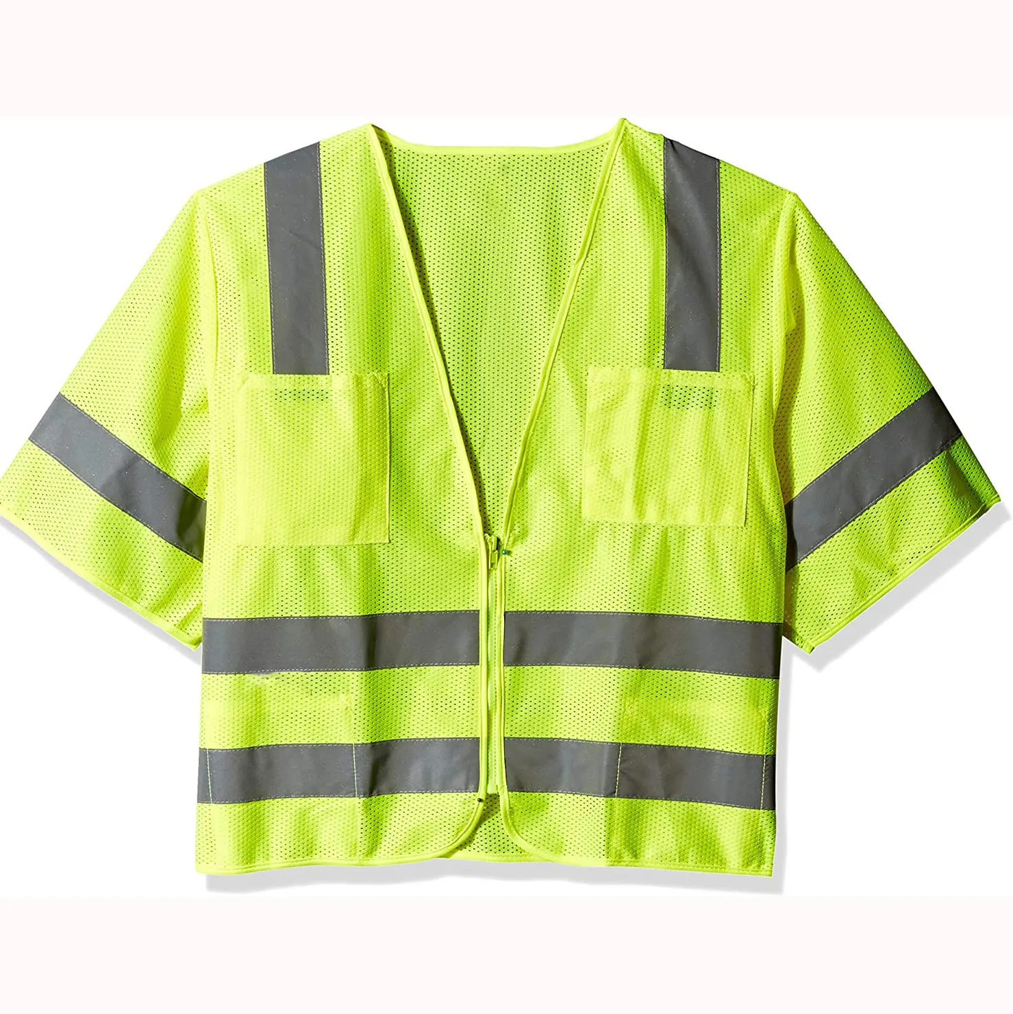 Chalecos reflectantes de seguridad para niños, ropa de protección completa, con logotipo personalizado, fluorescente, amarillo, venta al por mayor