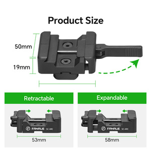 FANAUE SC-ARC-B02 <strong>Bipod</strong> Adapter Quick Release Clamp with Adapter <strong>Mount</strong>-Arca Swiss/RRS Dovetail to Picatinny for <strong>Bipod</strong> - Product Image 5