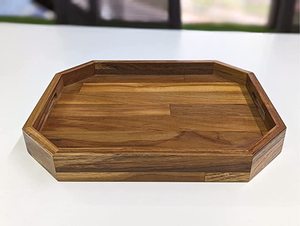 现代设计手工制作的矩形木制食品托盘，带手柄，由印度供应商定制工厂价格 - Product Image 2