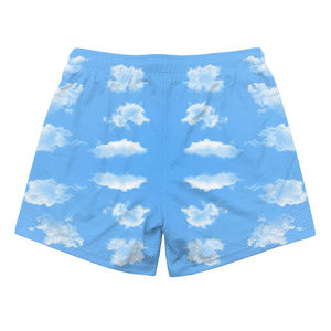 <strong>Custom</strong> Breathable Double Layer Mens Cropped Fit Mesh Shorts All-Over Solid Print Sublimation <strong>Elastic</strong> Waist 5 Inch Inseam <strong>String</strong> - Product Image 4