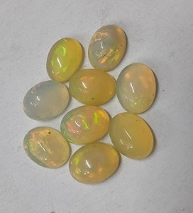 Aaa כיתה טבעי אתיופים רב אש אופל cabochon מותאם אישית סיטונאי מגרש בחזרה שטוח סגלגל רופף עבור תכשיטים עושה