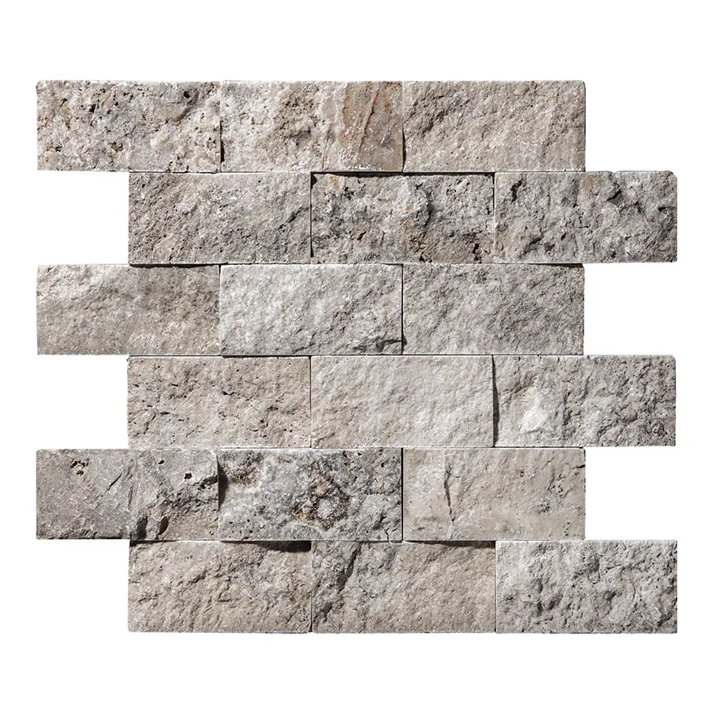 Best Quality Splitface Silver Travertine Marmax Marble OEM Product 2cm 4" and 6" Random