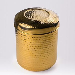 多目的真鍮の瓶収納用装飾真鍮ボックス安全フィットふた付き無地真鍮容器家庭用キッチン装飾