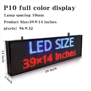 ป้ายไฟ LED ดิจิตอล USB กันน้ำสว่างสดใสขนาดใหญ่สำหรับร้านค้าปลีกป้ายเลื่อนหน้าต่างรถยนต์แบบตั้งโปรแกรมได้
