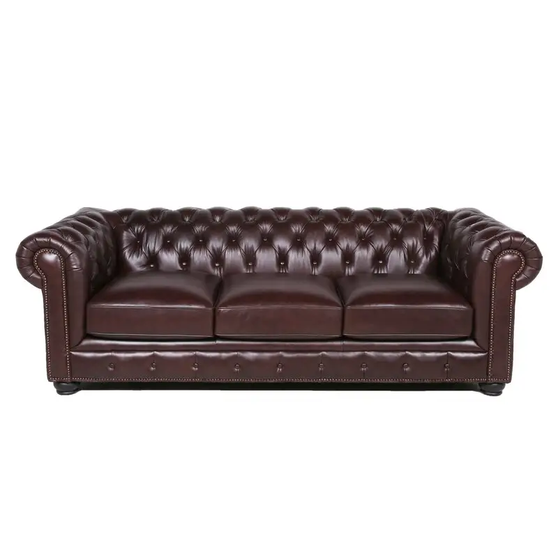 Chesterfield Leders ofa Luxus Schönes Design für Wohnzimmer Home Seating Space Sofa 3-Sitzer