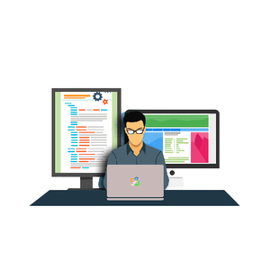 Desarrollo web moderno profesional Business Mac SEO-Friendly que incluye diseño Creación de aplicaciones Optimización de sitios web Stock