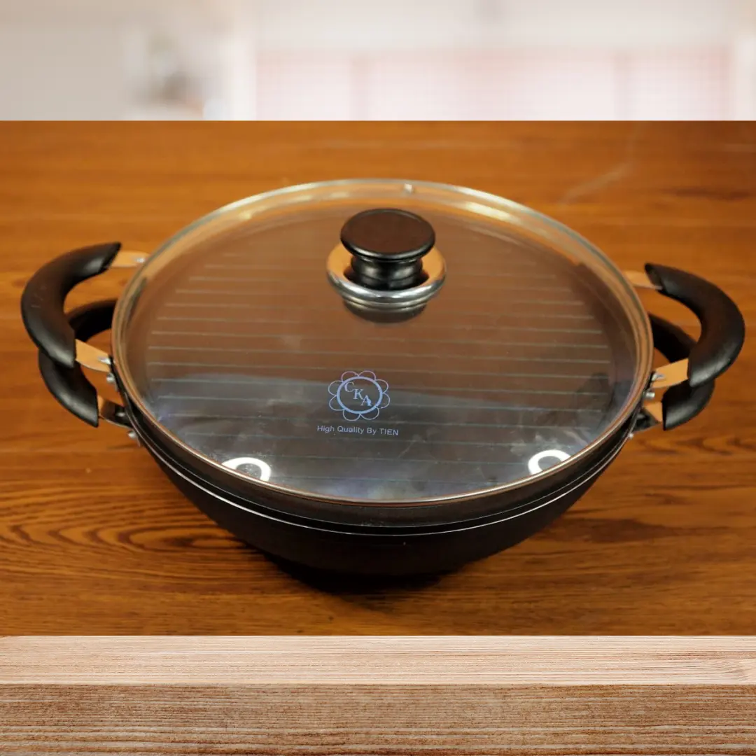 Hiện đại 30cm cao cấp đầu bếp của Pan chống dính với titan tráng thủy tinh bao gồm đa chức năng và bền vững không dính thiết kế