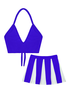 Kadın mavi seksi tasarım süblimasyon baskı papyon amigo formaları özel okul parti amigo kostüm - Product Image 5